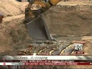 SAT destruye 18 mil botellas de whisky