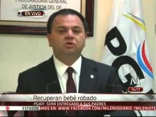 Recupera Procuraduría capitalina a bebé robada
