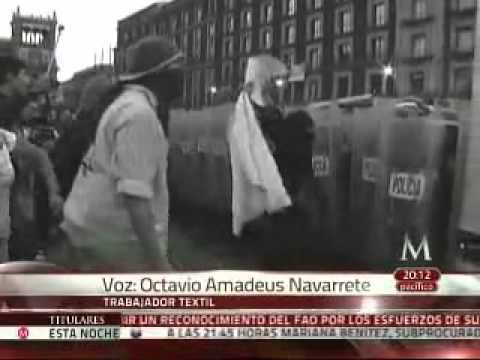 Iba por tela; granaderos lo detienen