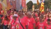 Activists call for release of pro-independence politicians on Catalonia's National Day