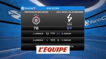 L'Asvel s'impose à Belgrade - Basket - Eurocoupe (H)