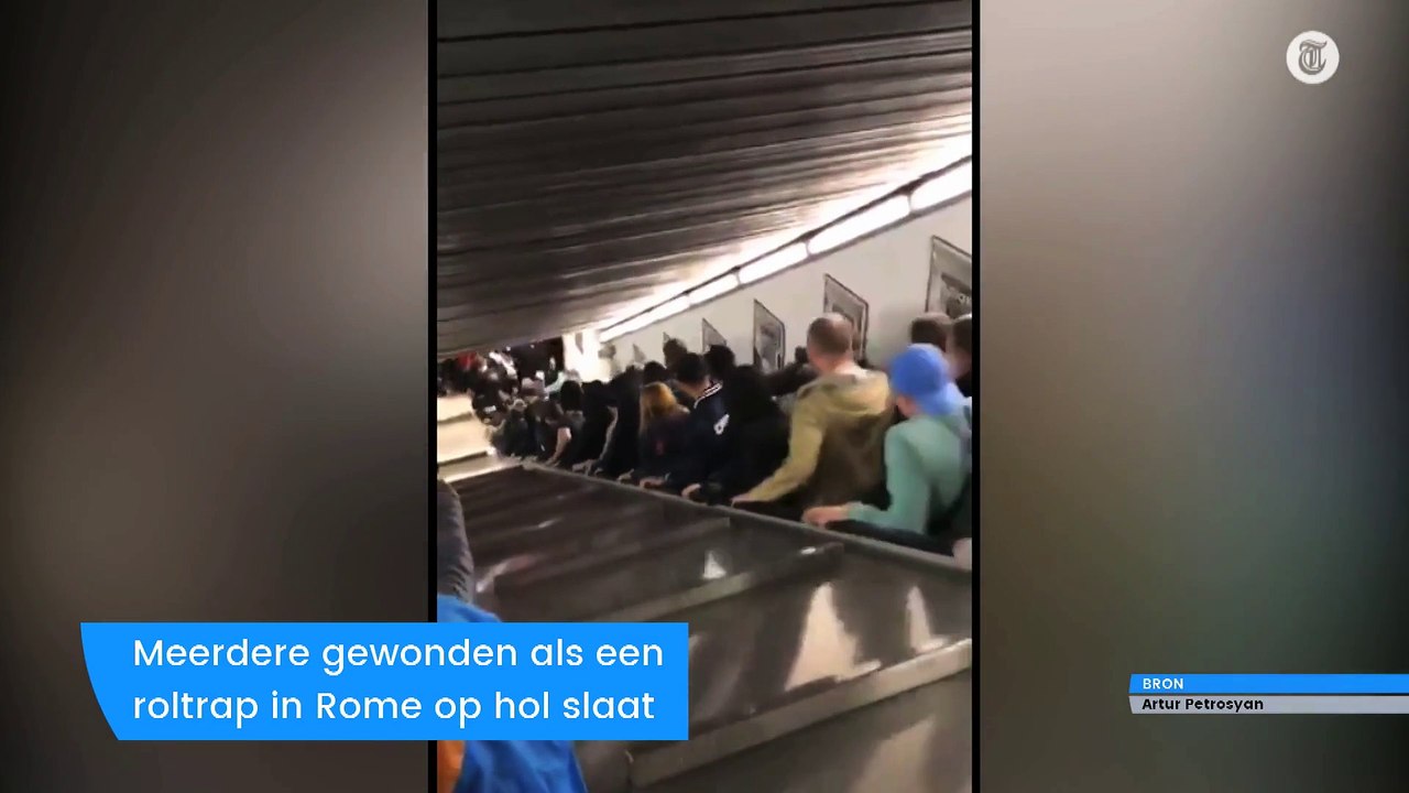 Roltrap slaat op hol: dit zijn de dramatische beelden