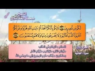 سورة الجاثية  بصوت الشيخ سعد الغامدى مع المعانى