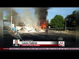 Se incendia tráiler en la autopista México -Toluca