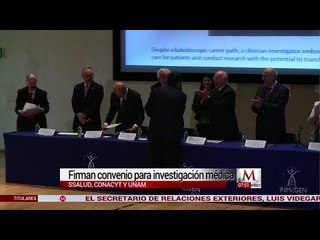 SS, CONACYT y UNAM firman convenio para investigación médica