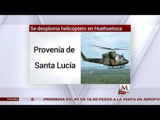 Se desplomó helicóptero en Huehuetoca, Edomex