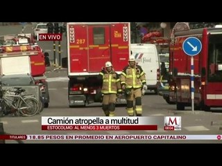 Camión arrolla a multitud en Estocolmo, Suecia