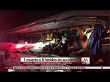 Accidente de autobús deja un muerto en Chiapas