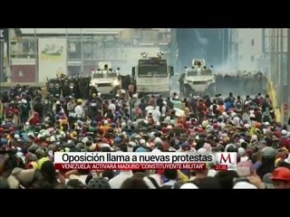 Oposición llama a nuevas protestas en Venezuela