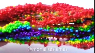 Rainbow Slime Mixing - Satisfying Slime ASMR Video #19!!