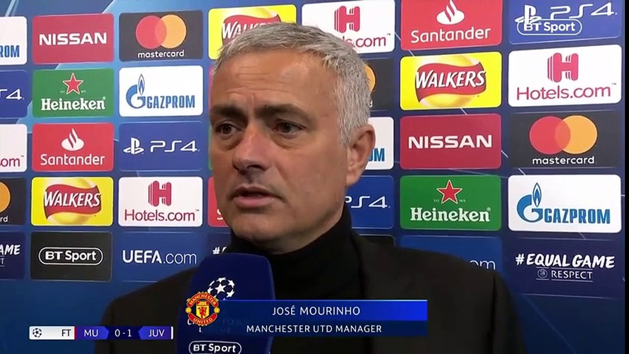 Jose Mourinho's post-match reaction to Man Utd 0-1 Juventus