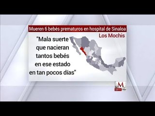 Mueren 6 bebés prematuros en hospital de Sinaloa