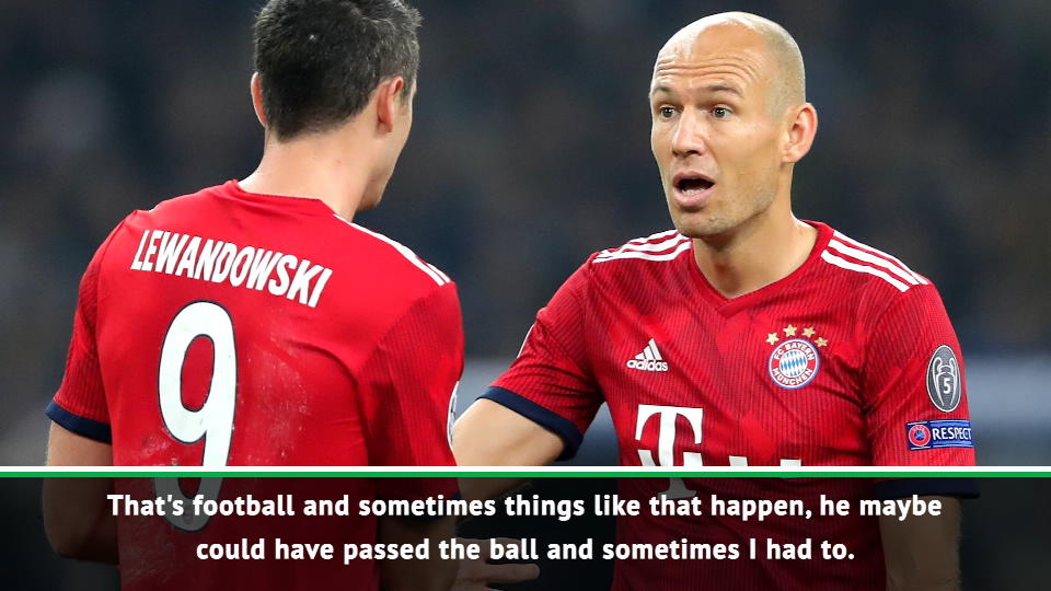 Robben plays down confrontation with Lewandowski