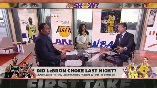 Stephen A.: LeBron didn't choke in overtime against Spurs | First Take