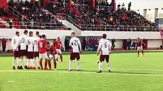Gibraltar 1-0 LatviaLiam Walker's Free Kick captured by GBC 's behind goal ⚽️