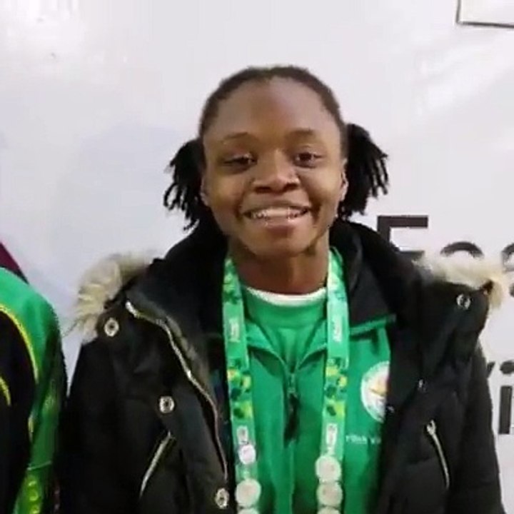 Elinah Phillip and Malik John fresh out of the Buenos Aires 2018 Youth Olympic Games. #welcomeceremony