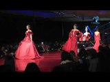 ديفيلية هاني البحيرى |  شاهد عارضة أزياء بفستان أحمر مفتوح جداُ !