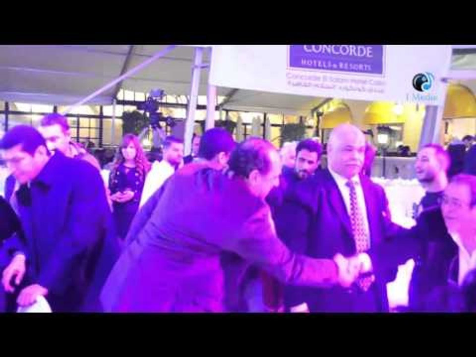 حفل النايل دراما | شاهد خالد الصاوى وصورة مع جم...