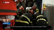 Italie: Les images spectaculaires d'un escalator qui s'est emballé hier soir à Rome provoquant une vingtaine de blessés