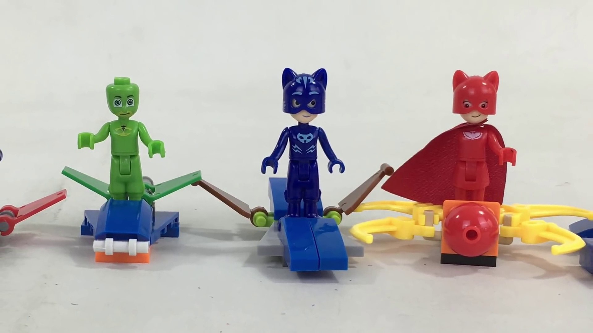 6 PJ Masks RARE Mini Doll Brick Figures Set Catboy Gekko Owlette Knock Offs  || Keith's Toy Box - video Dailymotion
