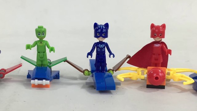 6 PJ Masks RARE Mini Doll Brick Figures Set Catboy Gekko Owlette Knock Offs || Keith's Toy Box