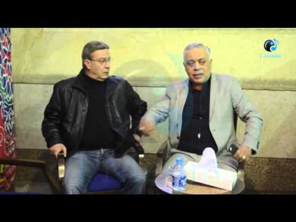 عزاء المؤلف يسري الإبياري |  أشرف زكى وحوار جانبى مع أحد المصورين