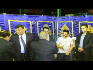 عزاء سيد زيان |  خروج رئيس مهرجان الفضائيات من العزاء