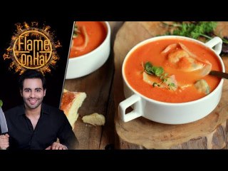 Minced Cauliflower and Tomato Soup Recipe by Chef Basim Akhund