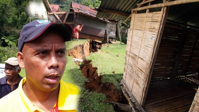 Kampung Pawong declared unsafe by Minerals and Geoscience Dept after earth fissure