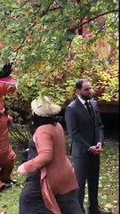 Our first look on our wedding day 