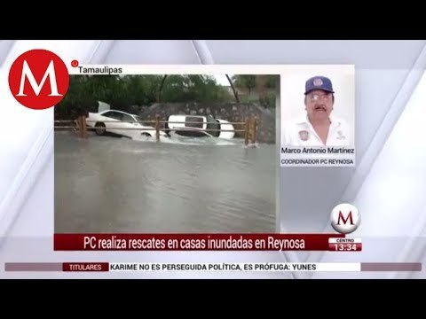 PC realiza rescates en casas inundadas en Reynosa