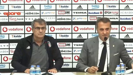 Şenol Güneş'ten basın toplantısında espri