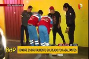 Los Olivos: hombre es brutalmente golpeado por asaltantes