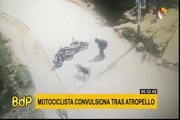 Cusco: motociclista convulsiona tras embestir a transeúnte en transitada vía