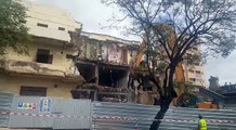 Continúan las obras de demolición del edificio amarillo de Miraflores