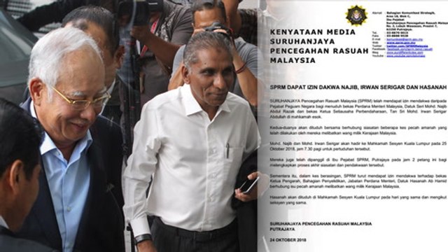 Najib and Irwan to face CBT charges tomorrow