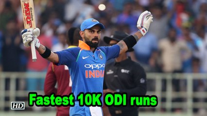 Kohli pips Tendulkar to become fastest to 10,000 ODI runs