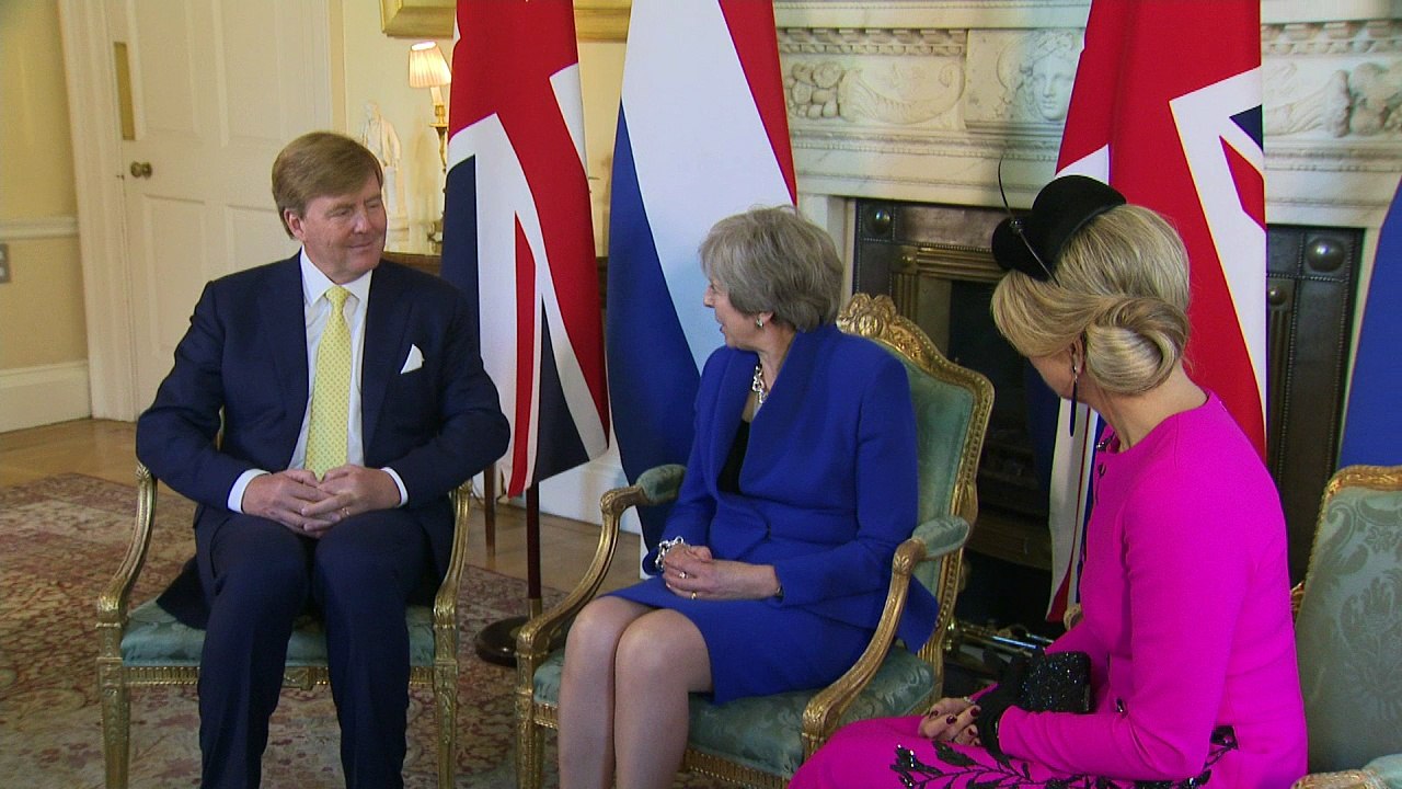 King and Queen of the Netherlands meet Theresa May