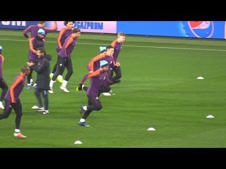 Manchester City Train Ahead Of Champions League Match Against Shakhtar Donetsk