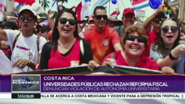 Costa Rica: sector universitario rechaza plan fiscal del gobierno