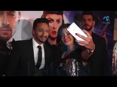 العرض الخاص لفيلم شنطة حمزة | شاهد حمادة هلال و لقاء سويدان بياخدو سيلفي شوف حمادة عمل إية!