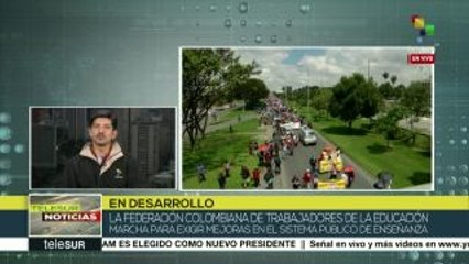Colombia: FECODE marcha para exigir mejoras en el sistema educativo