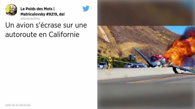 États-Unis. Un avion aux couleurs nazies se crashe sur une autoroute.