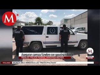 Aseguran carroza fúnebre; llevaba más de mil litros de huachicol