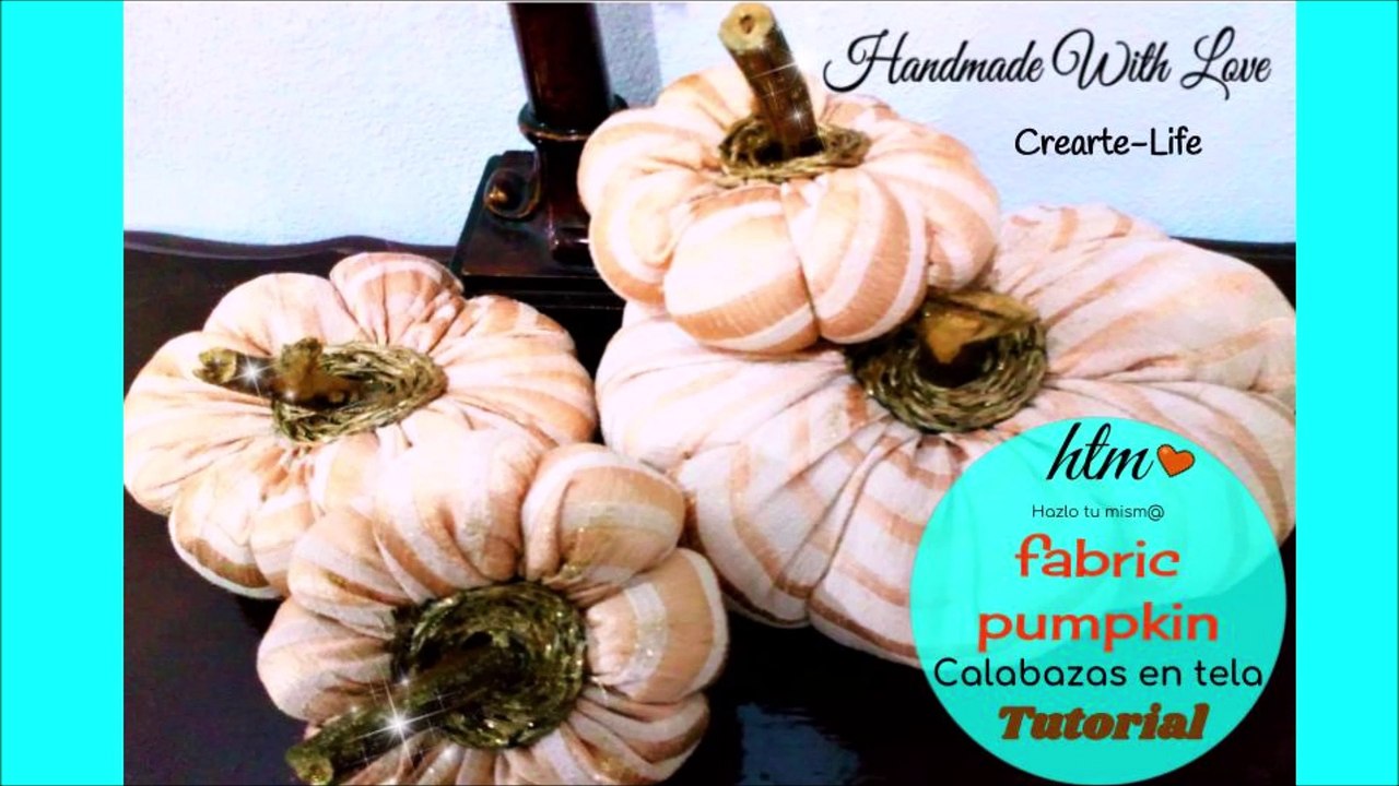 ♥DYN Handmade fabric pumpkin / Calabazas en tela (Decoración home)