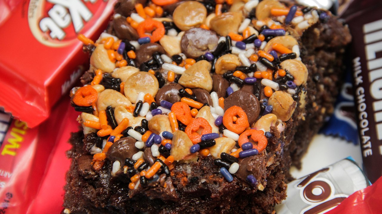 Halloween Pumpkin Brownies