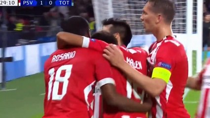 Hirving Lozano Goal - PSV Eindhoven vs Tottenham Hotspur 1-0 24/10/2018 (Full Replay)