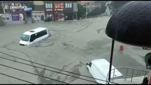 Severe flooding turns streets to rivers in southern Russian city