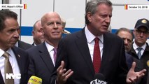 NYC Mayor Bill de Blasio In Apparent Message To Trump: 'Don't Encourage Violence'