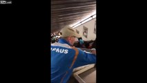 Vidéo : Supporters russes sur l'escalator à Rome